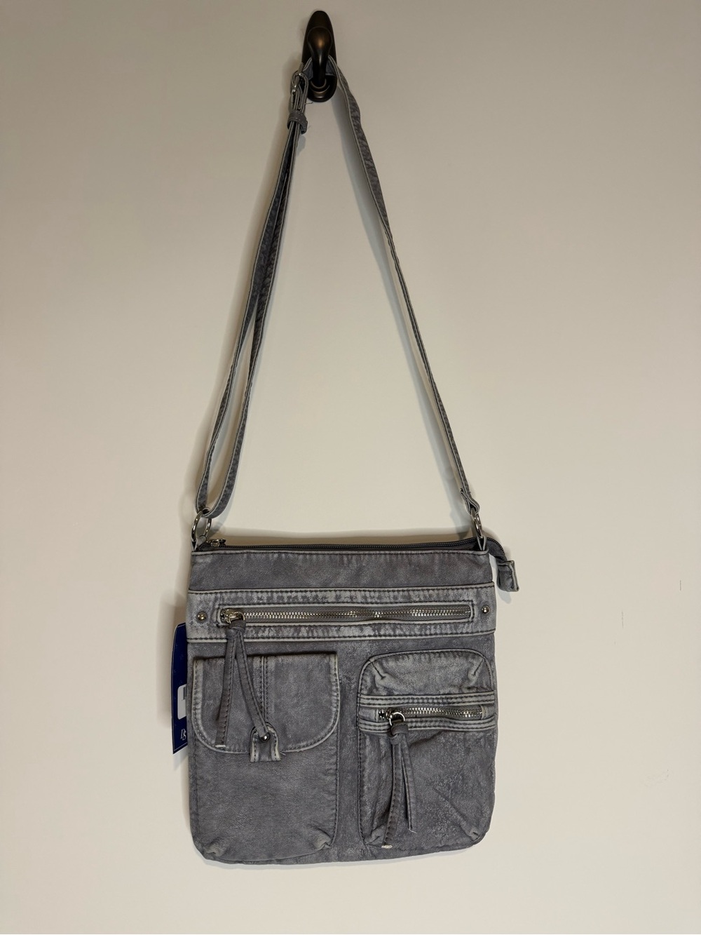 DS Bags Gray Crossbody Shoulder Bag - Lightweight Everyday Carry